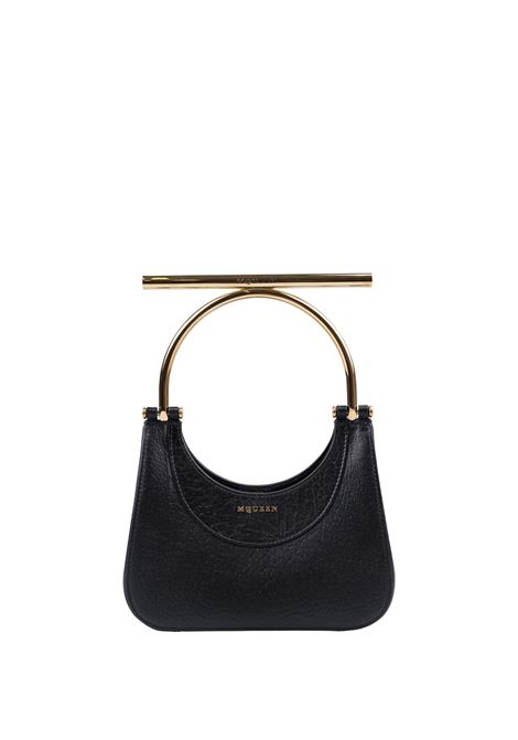 Borsa Mini Cross-Bar in Nero/Oro ALEXANDER MCQUEEN | 803525-1VDBG1000